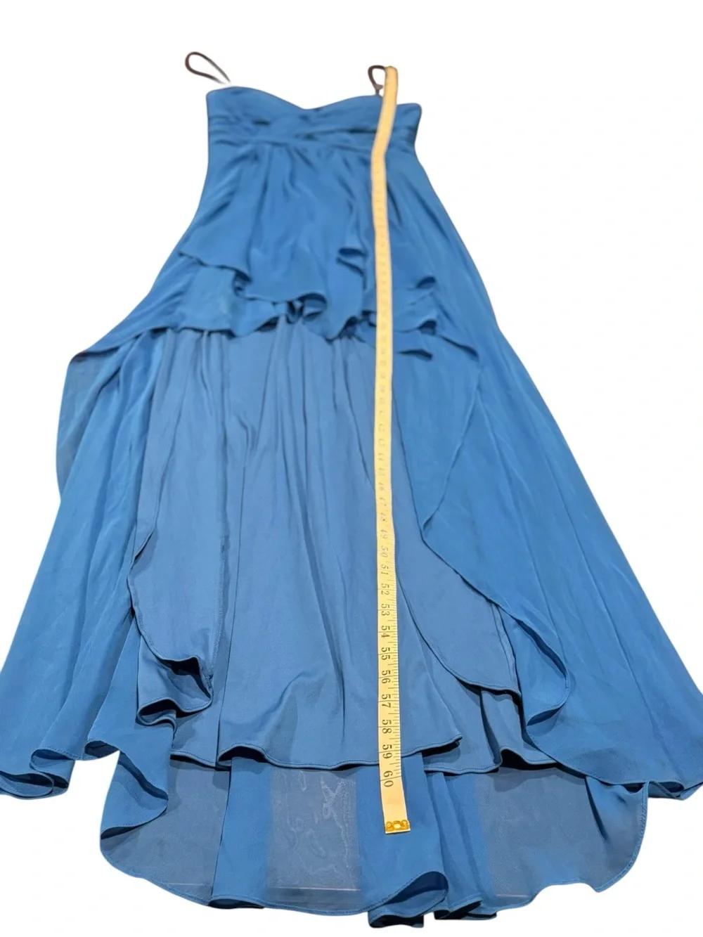 Fairy Logan by Adrianna Papell Blue Chiffon High Low Formal Dress Size 11/12 - Picture 8 of 9
